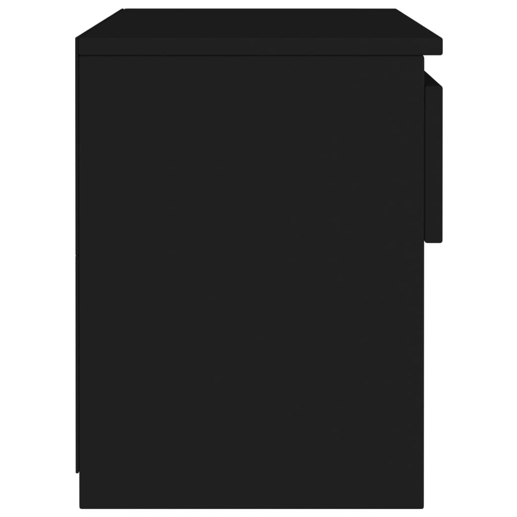vidaXL Bedside Cabinets 2 pcs Black 40x30x39 cm Engineered Wood