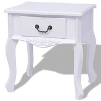 vidaXL Bedside Cabinet MDF White,  vidaXL Bedside Cabinet MDF White