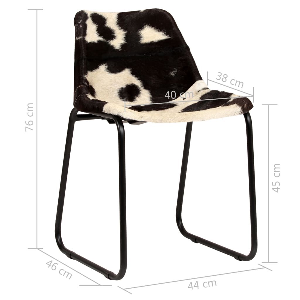 vidaXL Dining Chairs 2 pcs Genuine Goat Leather