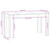 vidaXL Dining Table Sonoma Oak 140x74.5x76 cm Engineered Wood