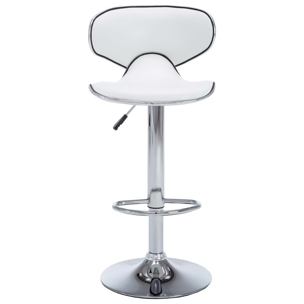 vidaXL Bar Stools 2 pcs White Faux Leather