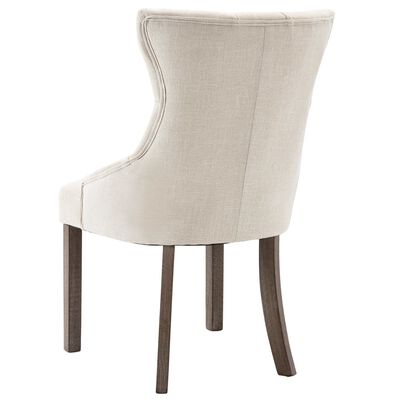 vidaXL Dining Chairs 6 pcs Beige Fabric, beige vidaXL Dining Chairs 6 pcs Beige Fabric