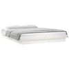 vidaXL LED Bed Frame without Mattress White 120x200 cm Solid Wood
