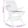 vidaXL Folding Garden Chairs 8 pcs 61x67x90 cm Solid Wood Teak