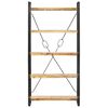vidaXL 5-Tier Bookcase 90x30x180 cm Solid Mango Wood