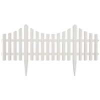 vidaXL White Lawn Divider 17 pcs / 10 m, white vidaXL White Lawn Divider 17 pcs / 10 m