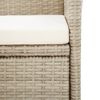 vidaXL 9 Piece Outdoor Dining Set with Cushions Poly Rattan Beige