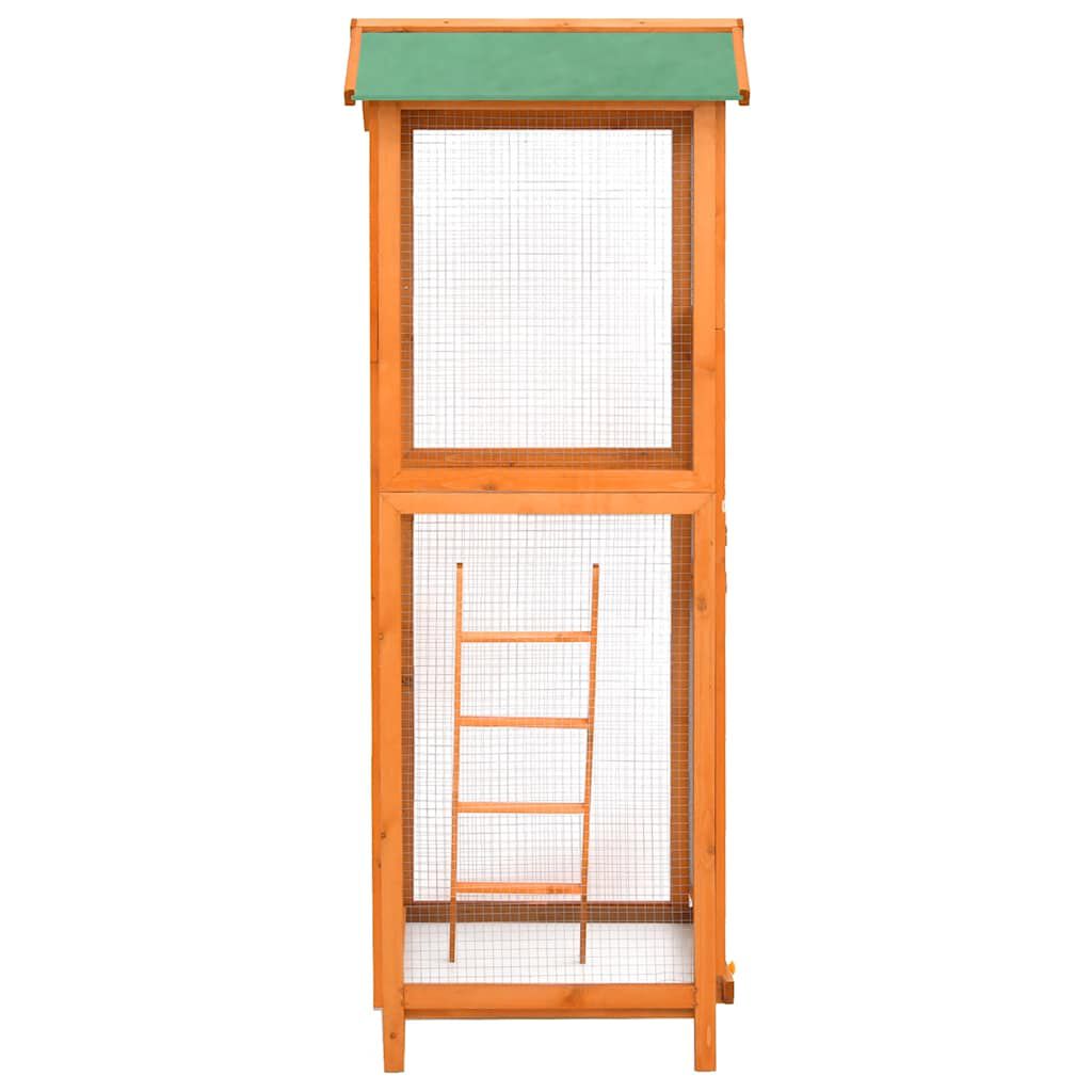 vidaXL Bird Cage 68x62x166 cm Solid Firwood