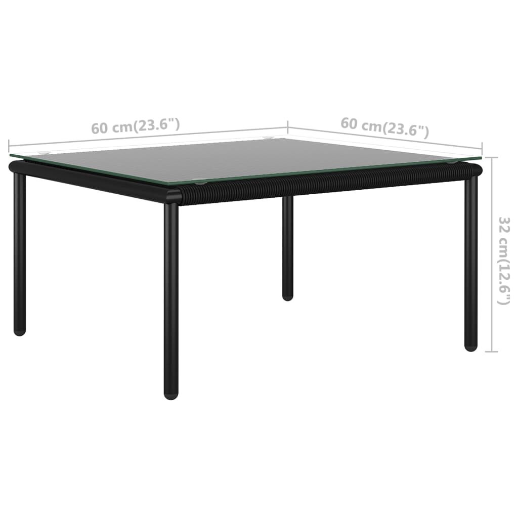 vidaXL 8 Piece Garden Lounge Set with Cushions Black PVC