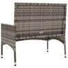 vidaXL 2-Seater Garden Bench with Cushions Grey Poly Rattan