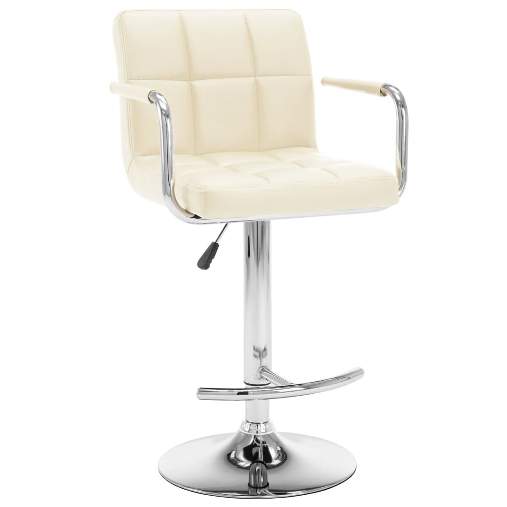 vidaXL Bar Stools 2 pcs Cream Faux Leather