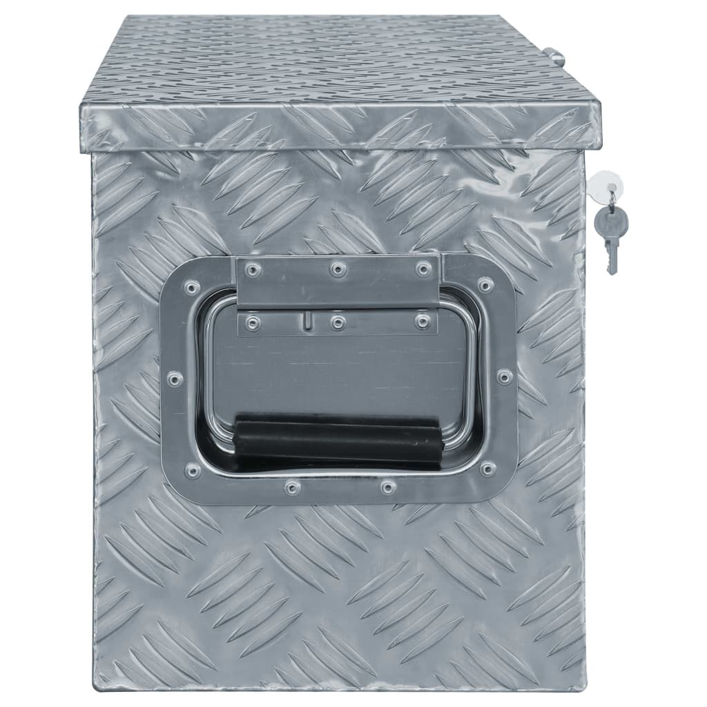 vidaXL Aluminium Box 80.5x22x22 cm Silver
