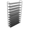vidaXL Shoe Rack with 10 Shelves Metal and Non-woven Fabric Black