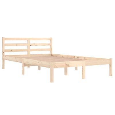 vidaXL Bed Frame without Mattress Solid Wood Pine 120x200cm, natural vidaXL Bed Frame without Mattress Solid Wood Pine 120x200cm