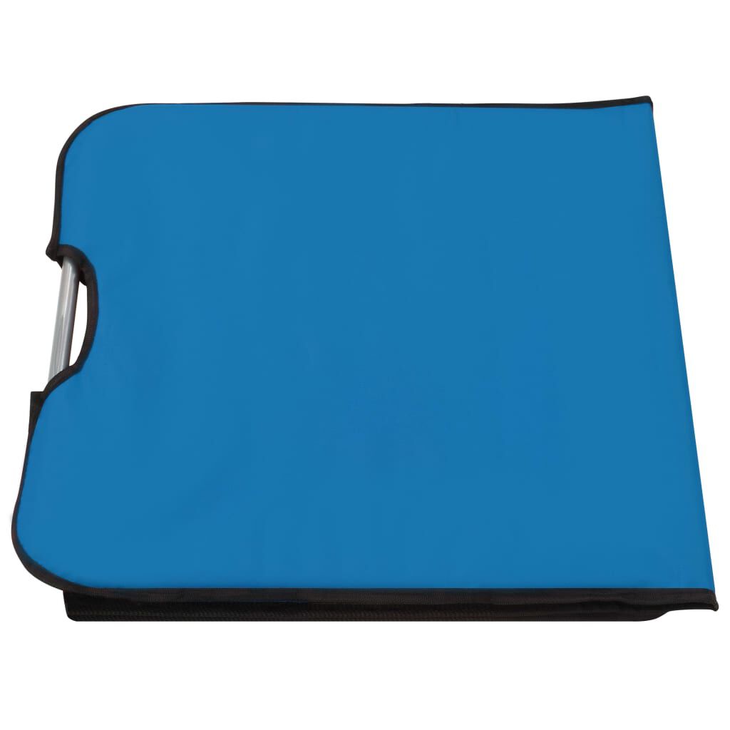 vidaXL Folding Beach Mats 2 pcs Steel and Fabric Blue