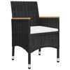 vidaXL 5 Piece Garden Dining Set Black