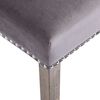 vidaXL Dining Chairs 4 pcs Grey Velvet