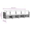 vidaXL 4 Piece Garden Lounge Set with Cushions Anthracite Steel