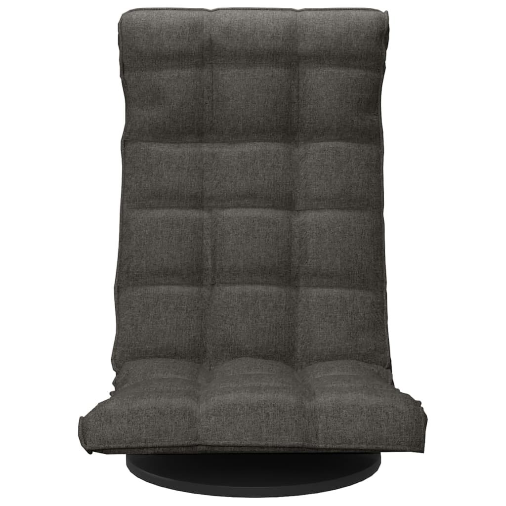 vidaXL Swivel Floor Chair Dark Grey Fabric