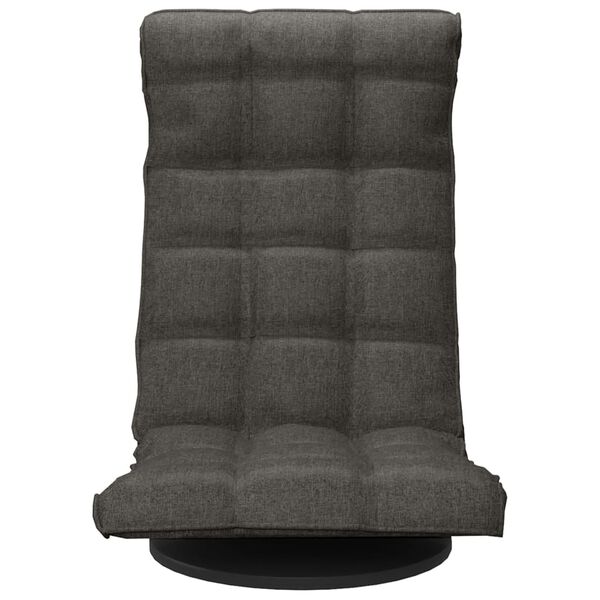 vidaXL Swivel Floor Chair Dark Grey Fabric