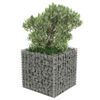 vidaXL Gabion Raised Bed Galvanised Steel 50x50x50 cm