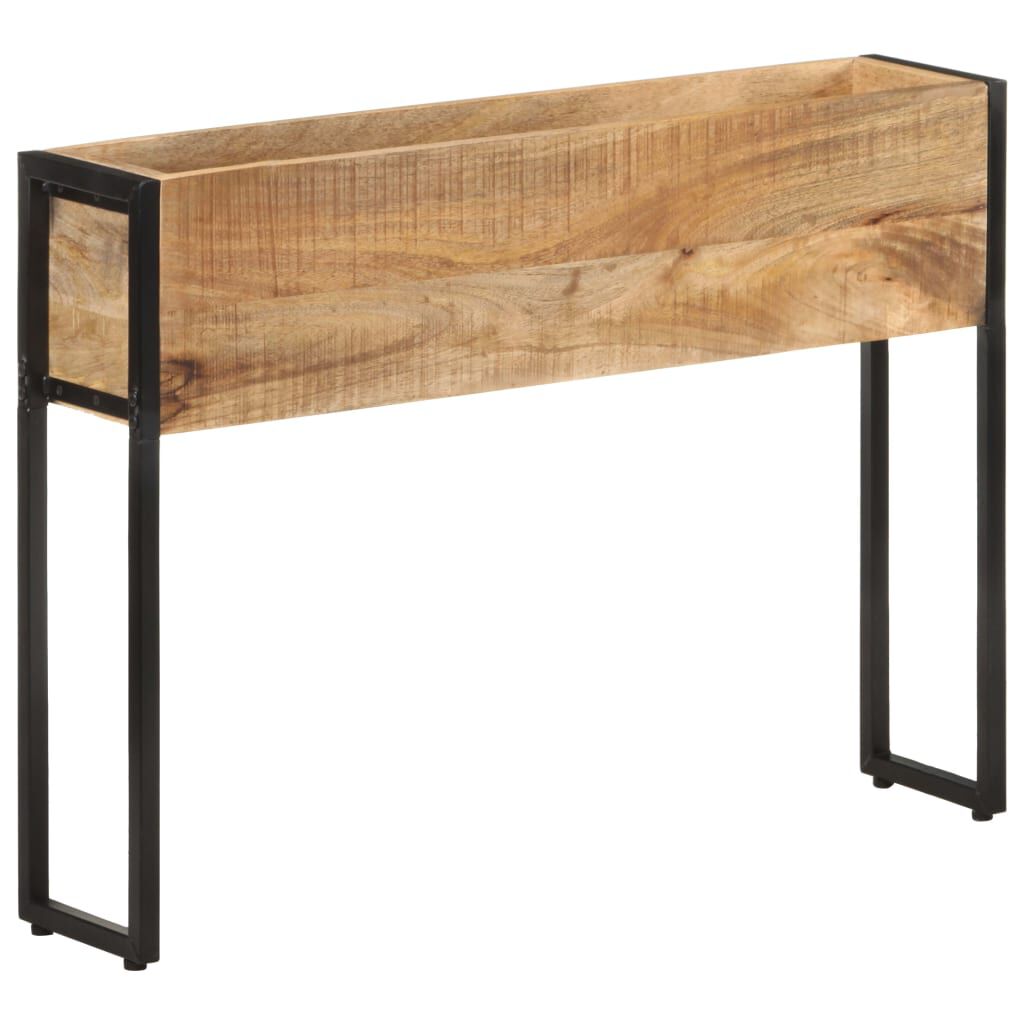 vidaXL Planter 90x20x68 cm Rough Mango Wood