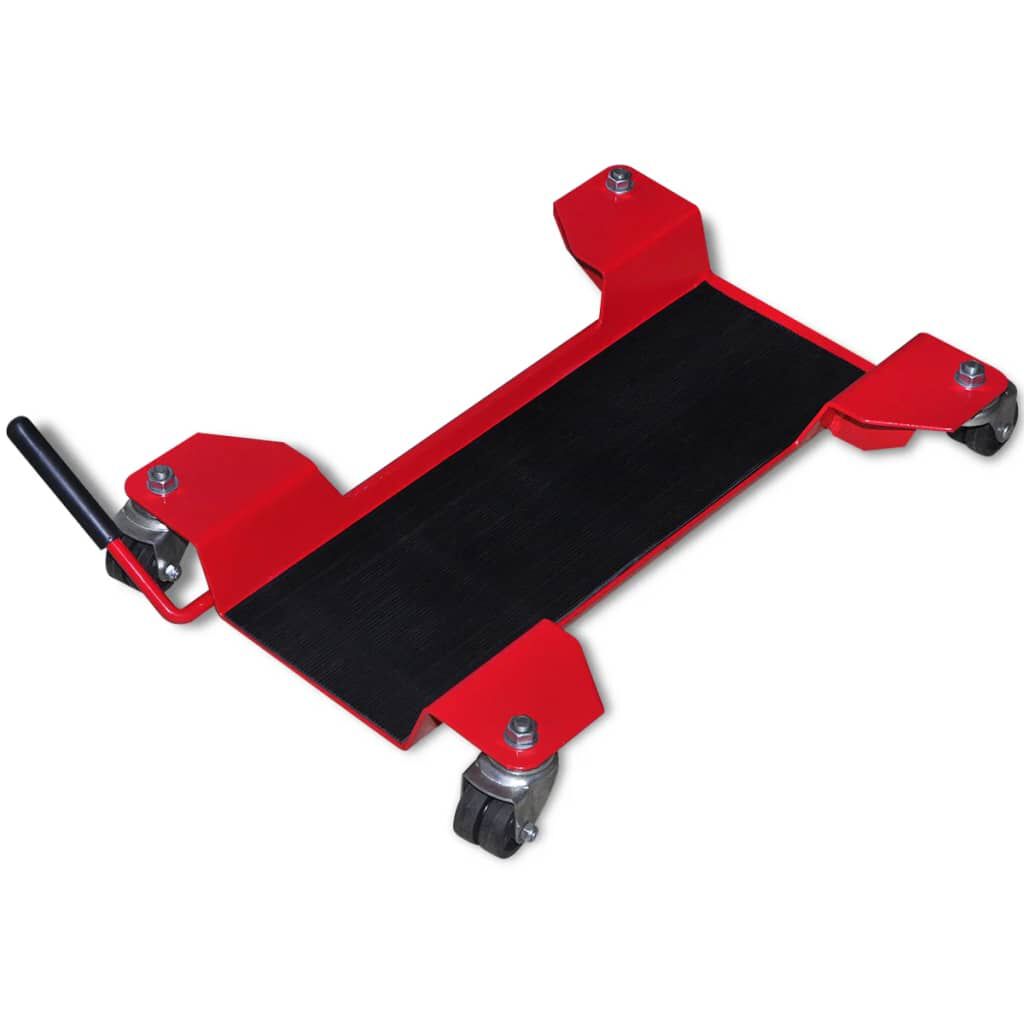 vidaXL Motorcycle Dolly Centre Stand Red