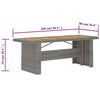 vidaXL 11 Piece Outdoor Dining Set with Cushions Poly Rattan Grey
