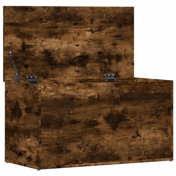 vidaXL Storage Chest Smoked Oak 84x42x46 cm Engineered Wood