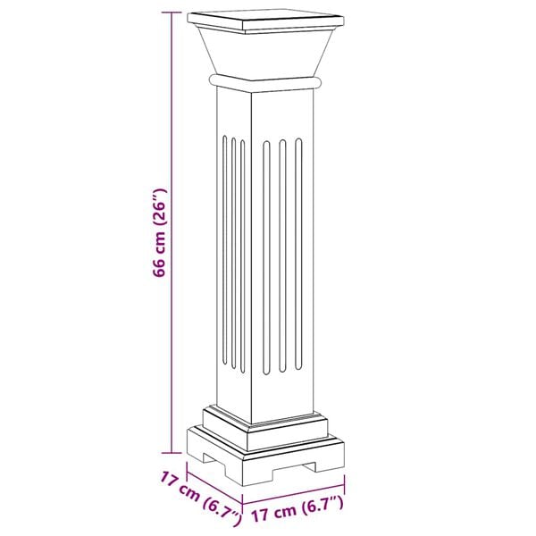 Classic Square Pillar Plant Stand MDF