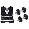 vidaXL 15 Piece Dumbbell set 20 kg Cast Iron