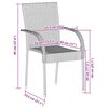 vidaXL Stackable Outdoor Chairs 4 pcs Poly Rattan Black