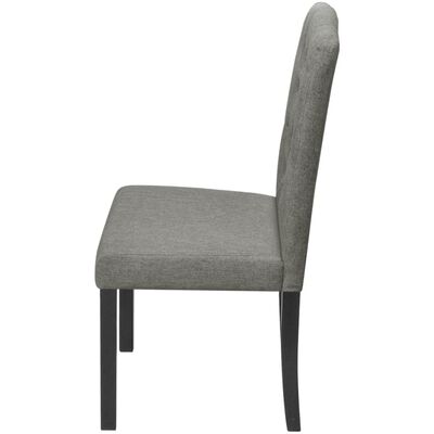 vidaXL Dining Chairs 2 pcs Grey Fabric, grey vidaXL Dining Chairs 2 pcs Grey Fabric