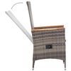 vidaXL 9 Piece Garden Dining Set with Cushions Grey