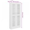 vidaXL Vitrine Cabinet White 82.5x30.5x185 cm Engineered Wood