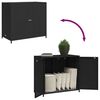 vidaXL Garden Storage Cabinet Black 83x45x76 cm Poly Rattan