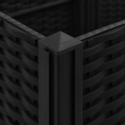 vidaXL Raised Bed 160x40x38 cm Polypropylene, black vidaXL Raised Bed 160x40x38 cm Polypropylene