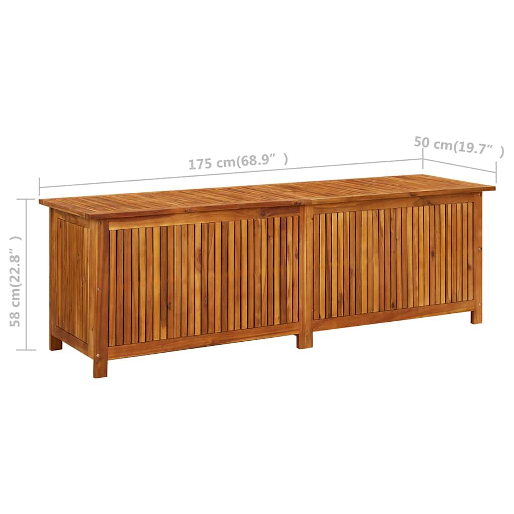 vidaXL Garden Storage Box 175x50x58 cm Solid Acacia Wood