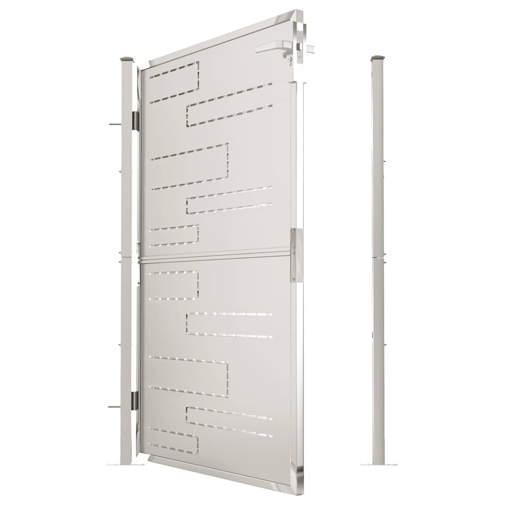 vidaXL Garden Gate 100x150 cm Stainless Steel