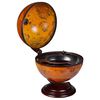 vidaXL Tabletop Globe Bar Wine Stand Eucalyptus Wood