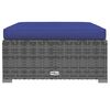 vidaXL 10 Piece Garden Lounge Set with Cushions Grey Poly Rattan