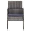 vidaXL 7 Piece Garden Dining Set Grey