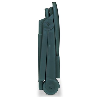 vidaXL Sun Lounger with Footrest Plastic Green, green vidaXL Sun Lounger with Footrest Plastic Green