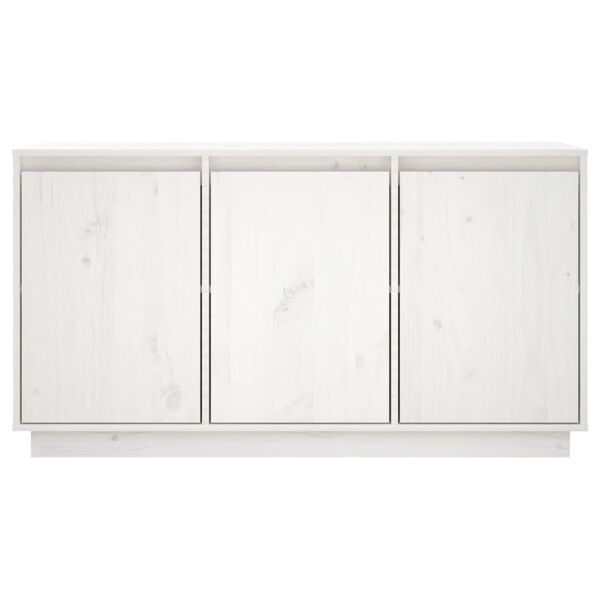 vidaXL Sideboard White 111x34x60 cm Solid Wood Pine