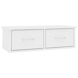 vidaXL Wall-mounted Drawer Shelf White 60x26x18,5 cm Engineered Wood