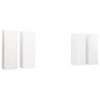vidaXL TV Cabinet | Set of 4 | White | Engineered Wood | Wall Mounted TV Cabinet