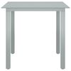 vidaXL 5 Piece Garden Dining Set Aluminium Silver and Black