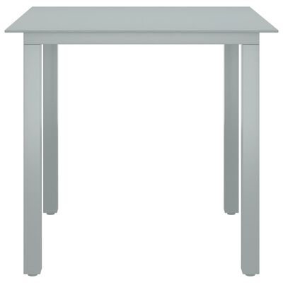 vidaXL 5 Piece Garden Dining Set Aluminium Silver and Black, silver vidaXL 5 Piece Garden Dining Set Aluminium Silver and Black