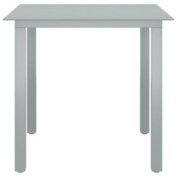 vidaXL 5 Piece Garden Dining Set Aluminium Silver and Black