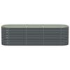 vidaXL Garden Raised Bed 320x80x81 cm Galvanised Steel Grey